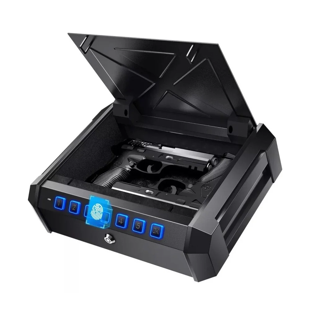 GODDRUM✨Biometric Handgun Safe✨Matte Black✨BRAND‎ NEW!